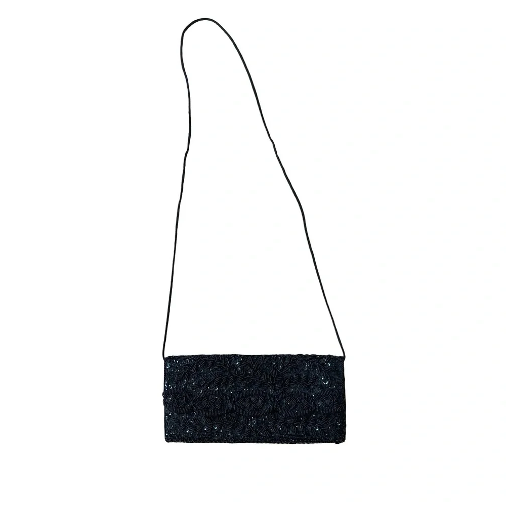 Vintage Beaded Clutch Crossbody Purse